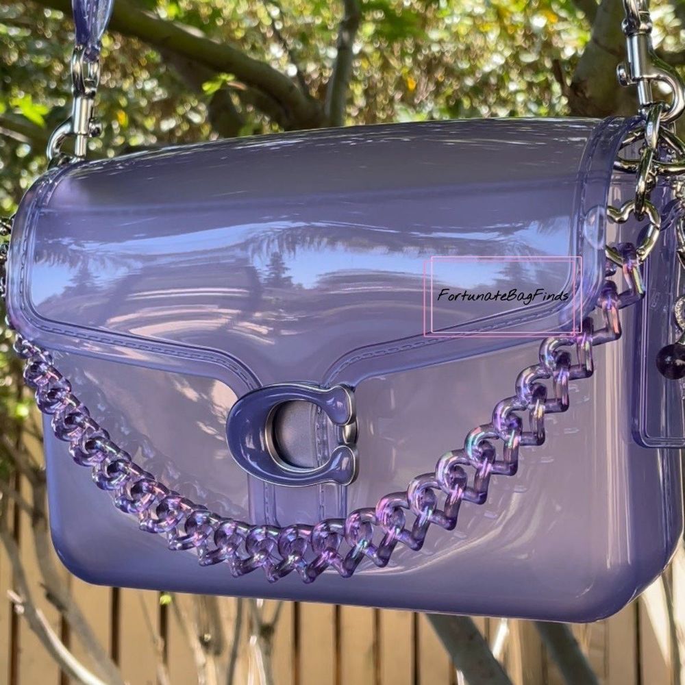 TRIPLE HEARTS Violet Jelly Purple Resin Bag Strap Novelty Bag Strap - Picture 3 of 11